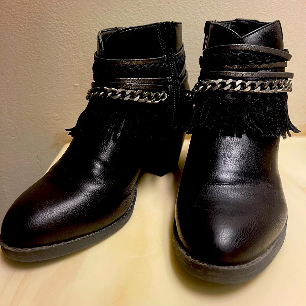 Sugar ankle boots with fringe straps